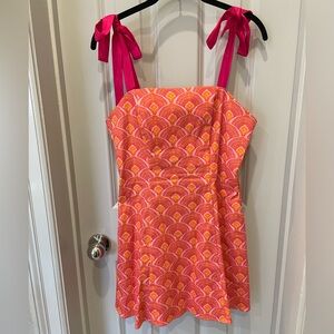 Corey Lynn Calter Pink and Orange Patterned Mini Dress